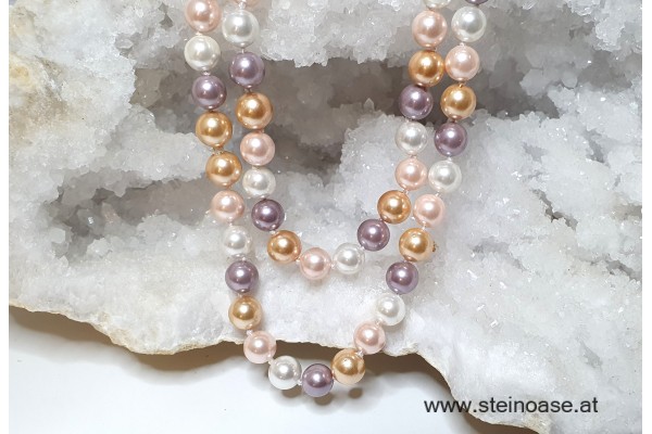 Kette Muschelkern - Perle,  LANG,  8mm